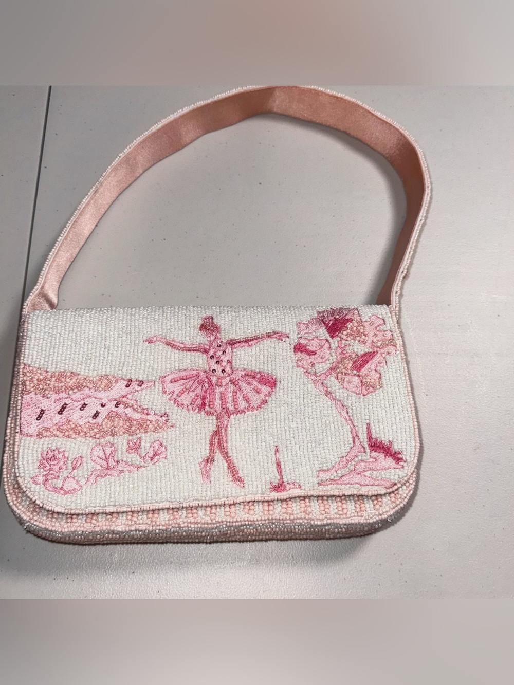 Viral Pink Ballerina Beaded Shoulder Bag TJ Maxx Marshalls NWOT